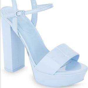 BABY BLUE ALDO PLATFORMS CHUNKY HEEL